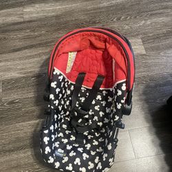 Mickey Mouse Car Seat With Matching Stroller Set 