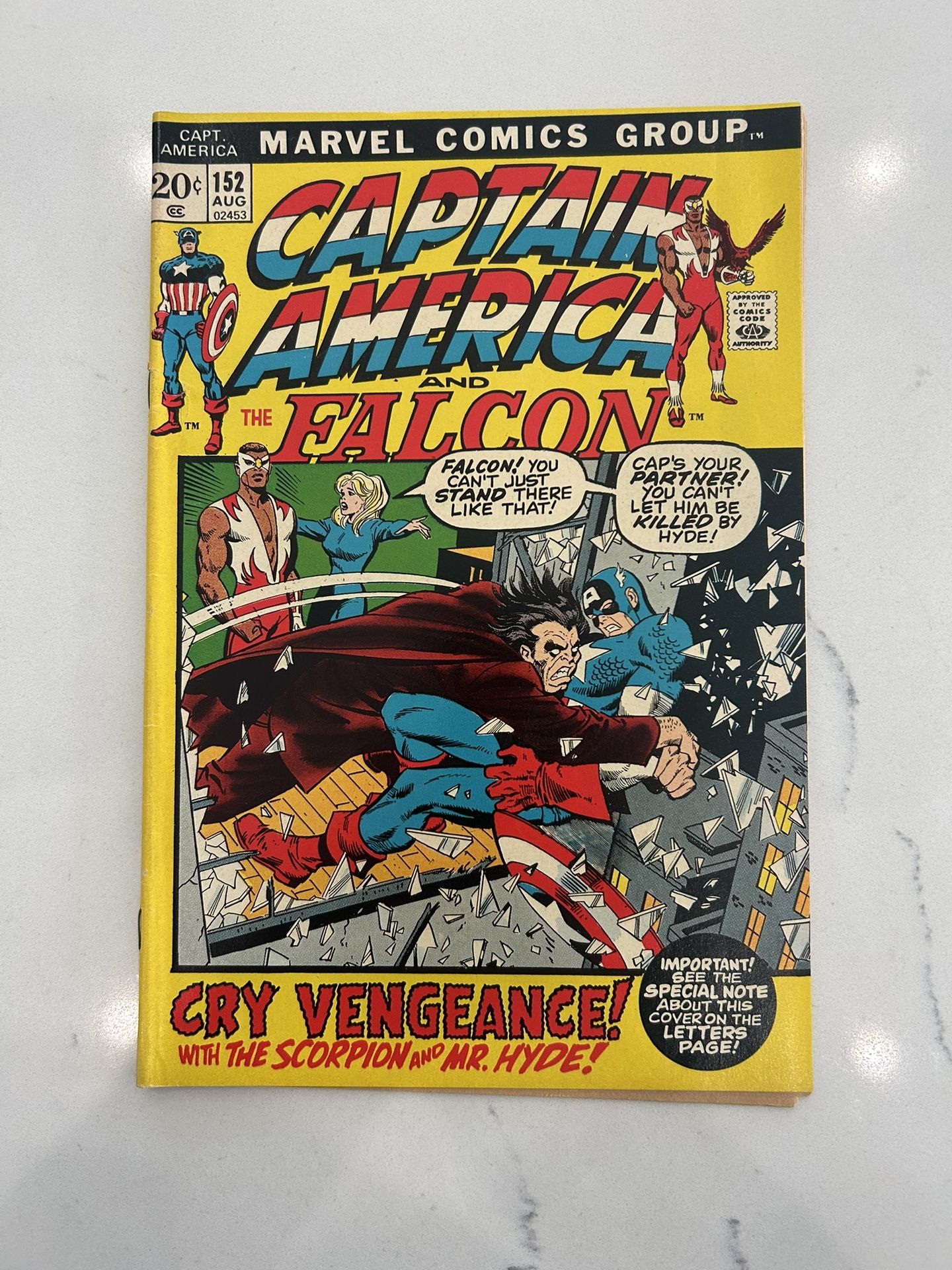 Captain America And Falcon #152 VG+ 1972