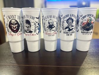 Custom Halloween dtf tumblr cups