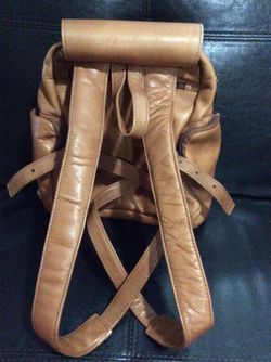 Leather backpack