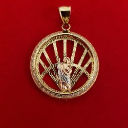 14kt Gold Saint Jude Pendant