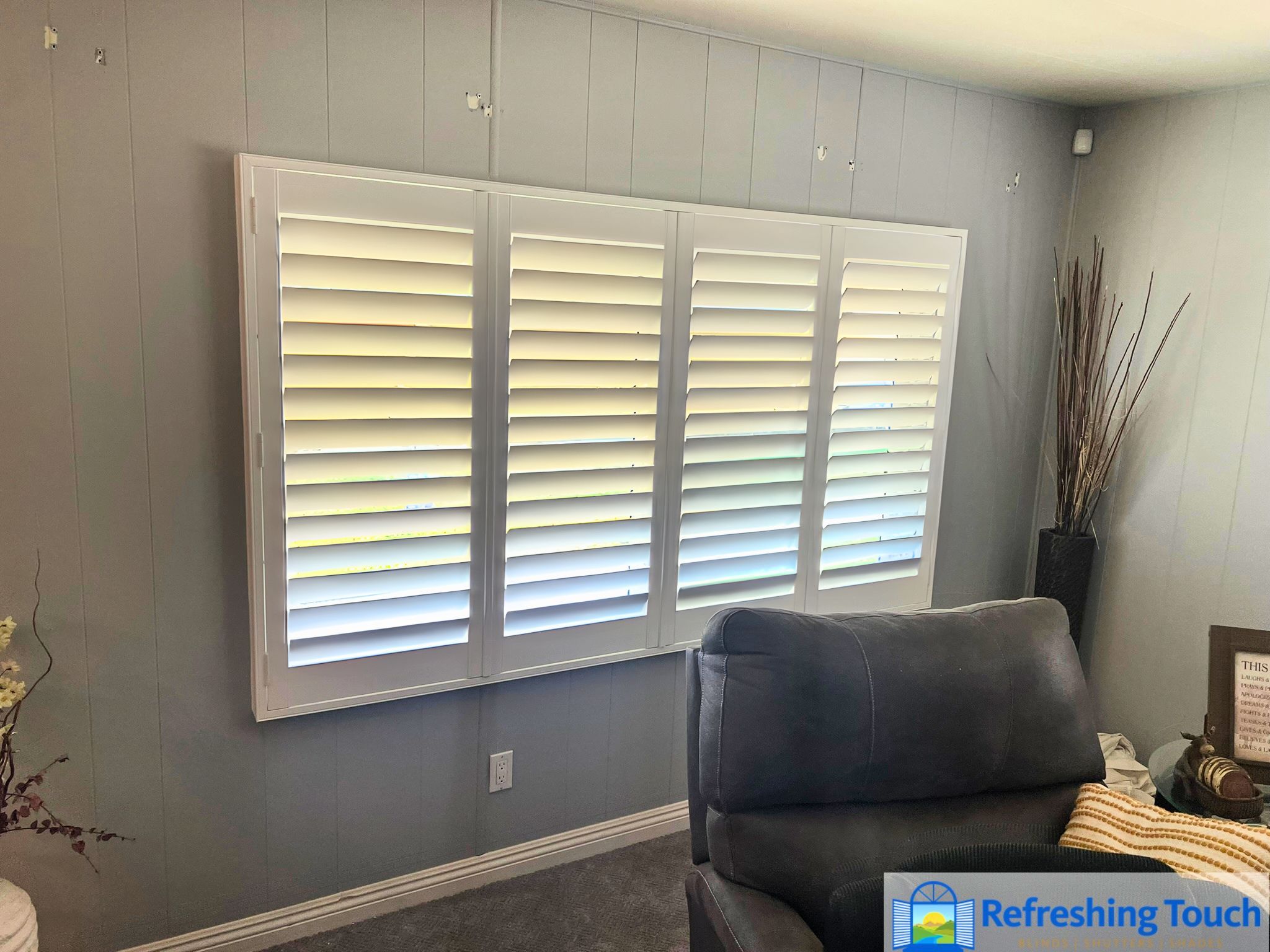  Upgrade Your Living Room with Plantation Shutters & Window Treatments