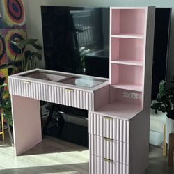 Pink Vanity Table