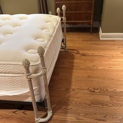 Queen Bed Frame - cream.