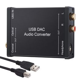NEW LiNKFOR USB to SPDIF Coaxial RCA and 3.5mm Headphone Jack Converter