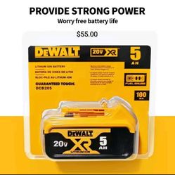 NEW YEAR'S SALE. AUTHENTIC DEWALT 20 VOLTS, 5AH RECHARGEABLE BATTERY. 