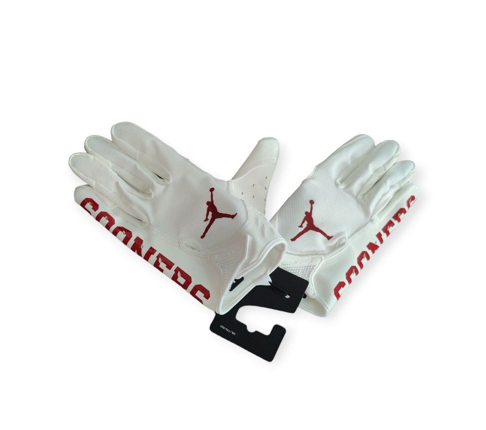 Nike Jordan Vapor Jet Football Gloves Oklahoma Sooners