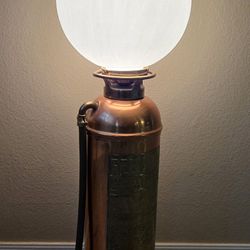 Vintage Copper/Brass Fire Extinguisher Lamp