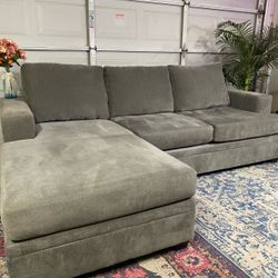 Free Delivery New Living Spaces Grey Sectional Couch