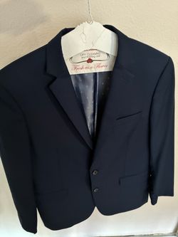 Navy Blue Two-Button designer Suit Jacket