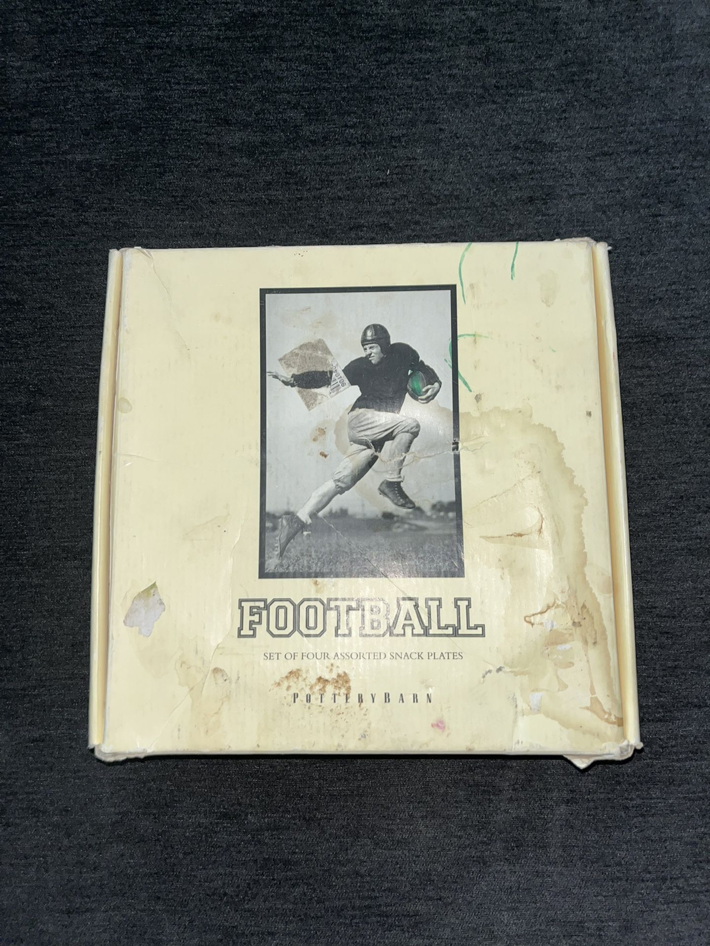 Pottery Barn Football Plates