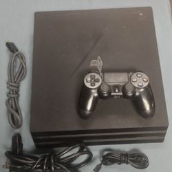 Sony PlayStation 4 PS4 Pro 1TB Black  w/Controller & Cords 13.52 CUH-7015B