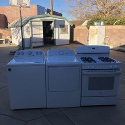 Washer Dryer & Stove. 
