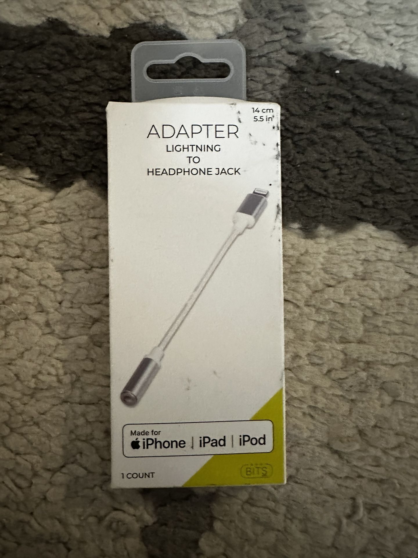 Lightning to Headphone Jack Adapter for iPhone - White