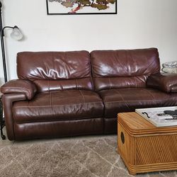 Reclining Leather Love Seat