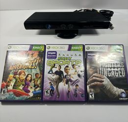 Xbox 360 Kinect With 3 Games 