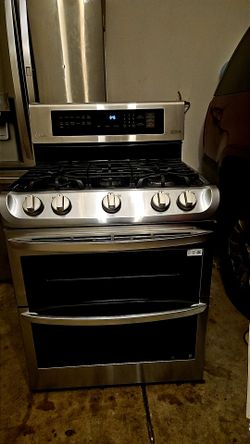 LG Stainless Steel Double Oven Gas Range
