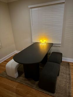 Modern Black Dining Room Table
