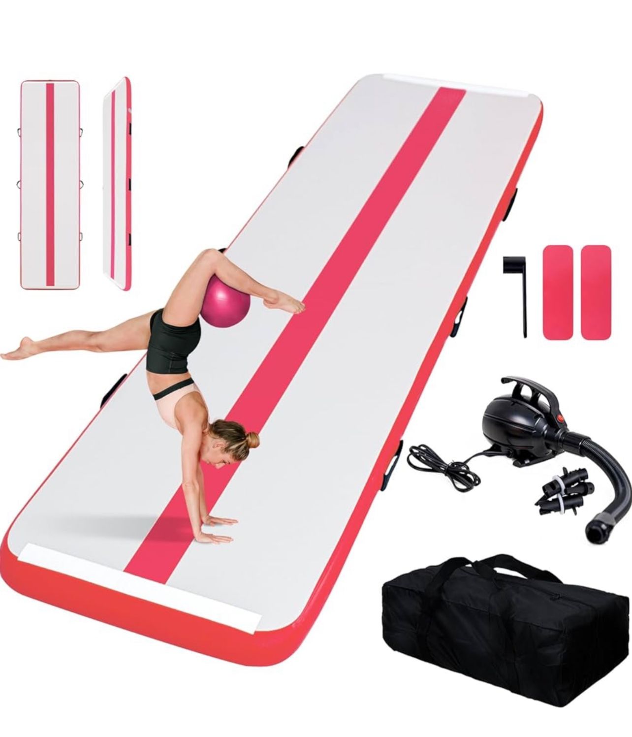 Brand New In The Box- FEATH-R-LITE 13ft Inflatable Gymnastics Tumble Track Tumbling Mat 4in Thick Air Floor Tumble Track with Electric Pump for Cheer