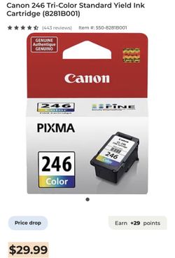Canon 246 Tri-Color Standard Yield Ink Cartridge