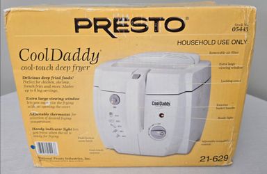 Presto Cool Daddy Cool-Touch Deep Fryer WHITE # 05443 NEW IN BOX 21-629