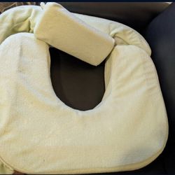 Large Nursing Pillow with lambor support and bottle holder (good for twins)
