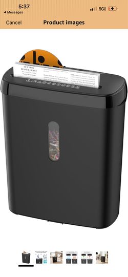 Paper Shredder for Home，10-Sheet Strip Cut,12 L Basket,P-2 Security Level,Shred CD & Credit Card Shredders for Home Use