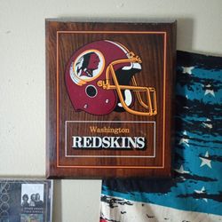 Washington Redskins Oak Plaque 