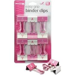 10 Pack Breast Cancer Awareness Medium Binder Clips