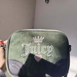Juicy Couture Bag Heritage Crossbody In Green & Chocolate NTW