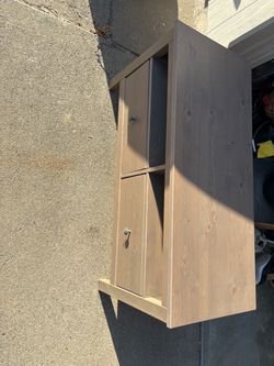 Free Wood Nightstand with Two Drawers