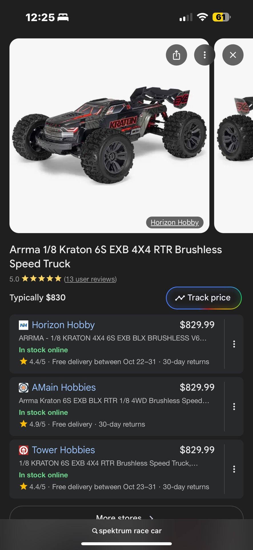 1/8 KRATON 6S EXB 4X4 RTR Brushless Speed Truck,