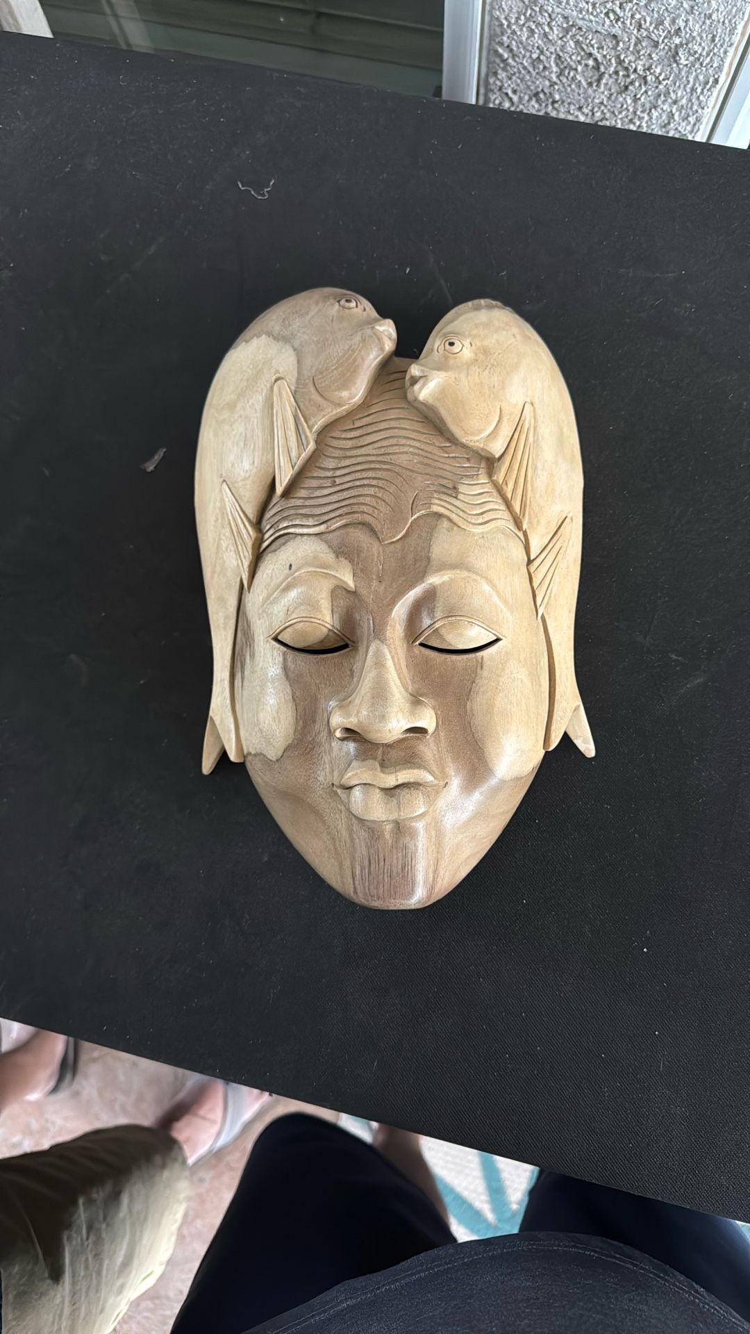 Hand Crafted Wooden Mask Decor