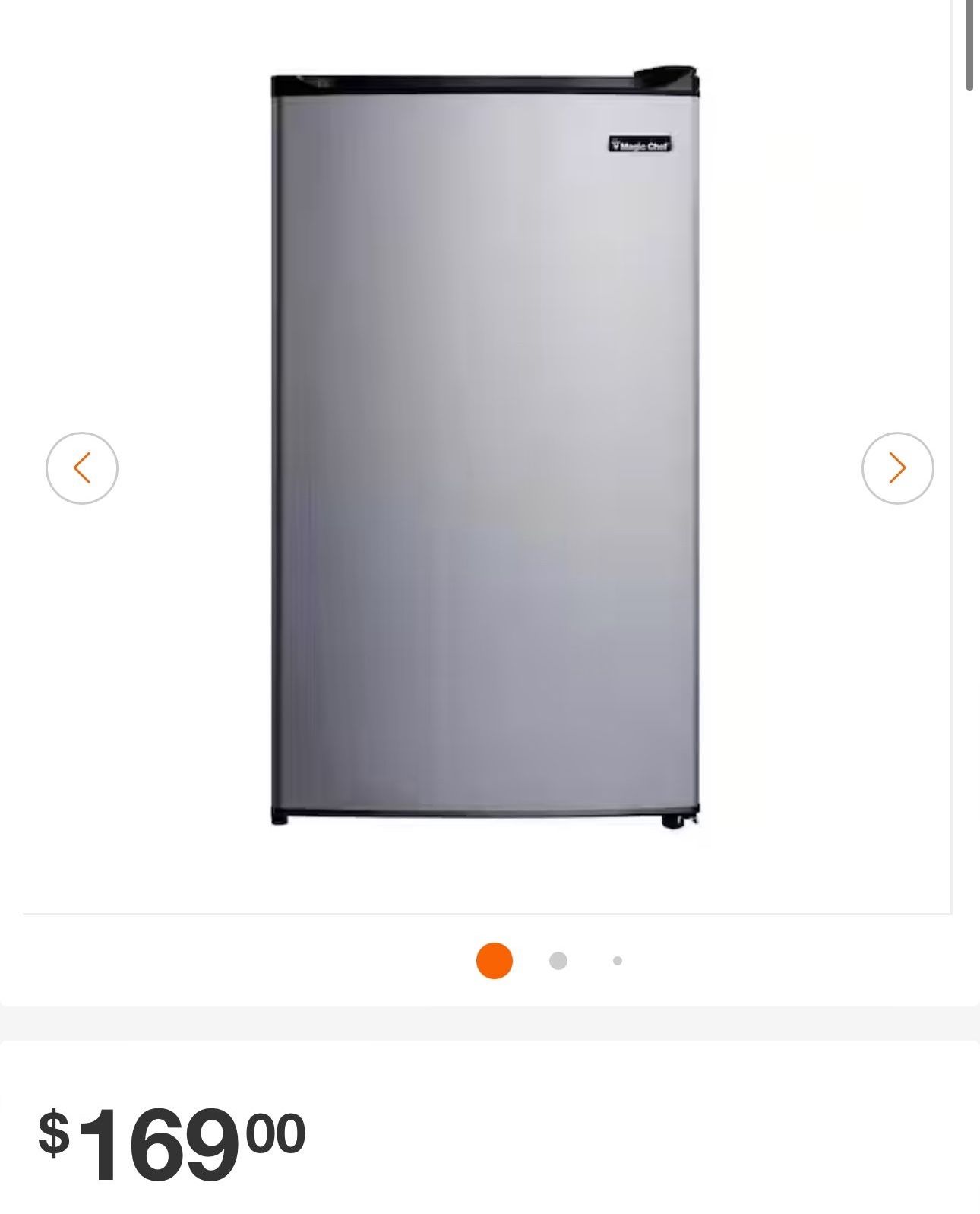 3.2 cu. ft. Mini Fridge in Stainless Steel Look without Freezer