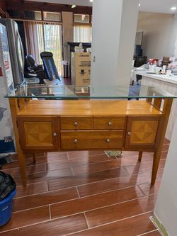 Wooden Buffet Side Table