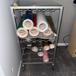 Adhesive Vinyl Rolls And Super Heavy Duty Storage Roll Cart