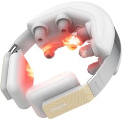 MOZA Neck Massager with Heat, Cordless Neck and Shoulder Massager for Pain Relief Deep Tissue, Electric Kneading Massager with 4 Massage Modes and Swi