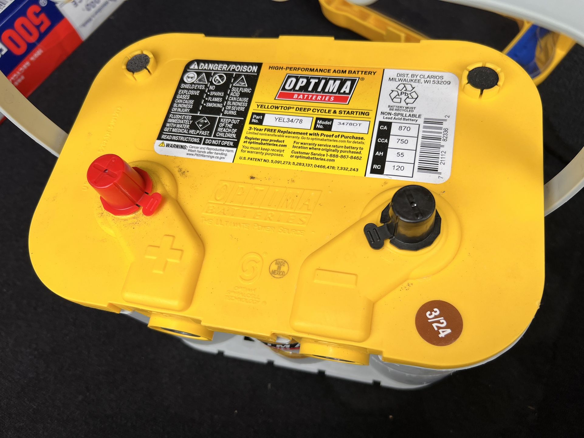 Optima 34/78 Yellow Top for Sale in Dallas, TX - OfferUp