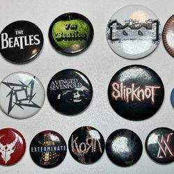 Various Music Pins Sold As A Lot