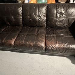 Brown Leather Couch