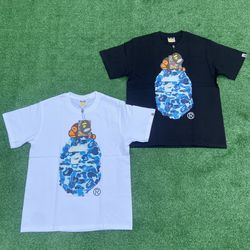 Bape Black & White Shirts Size Medium 