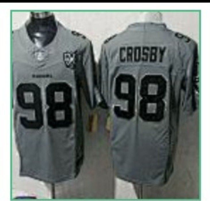 LAS VEGAS RAIDERS FOOTBALL JERSEY CROSBY OR ALLEN $50. CASH PLEASE!!!