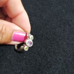 Silver Multiple Stones Size 8