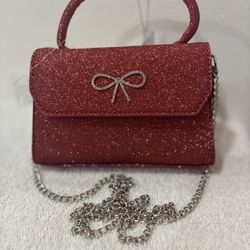 Red Glittering Clutch 