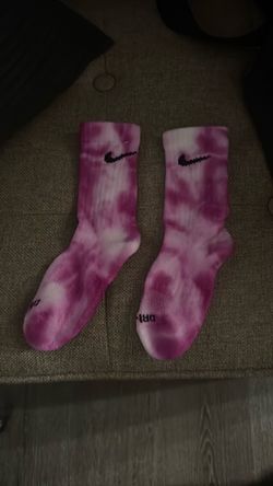 Purple Nike tie diy socks