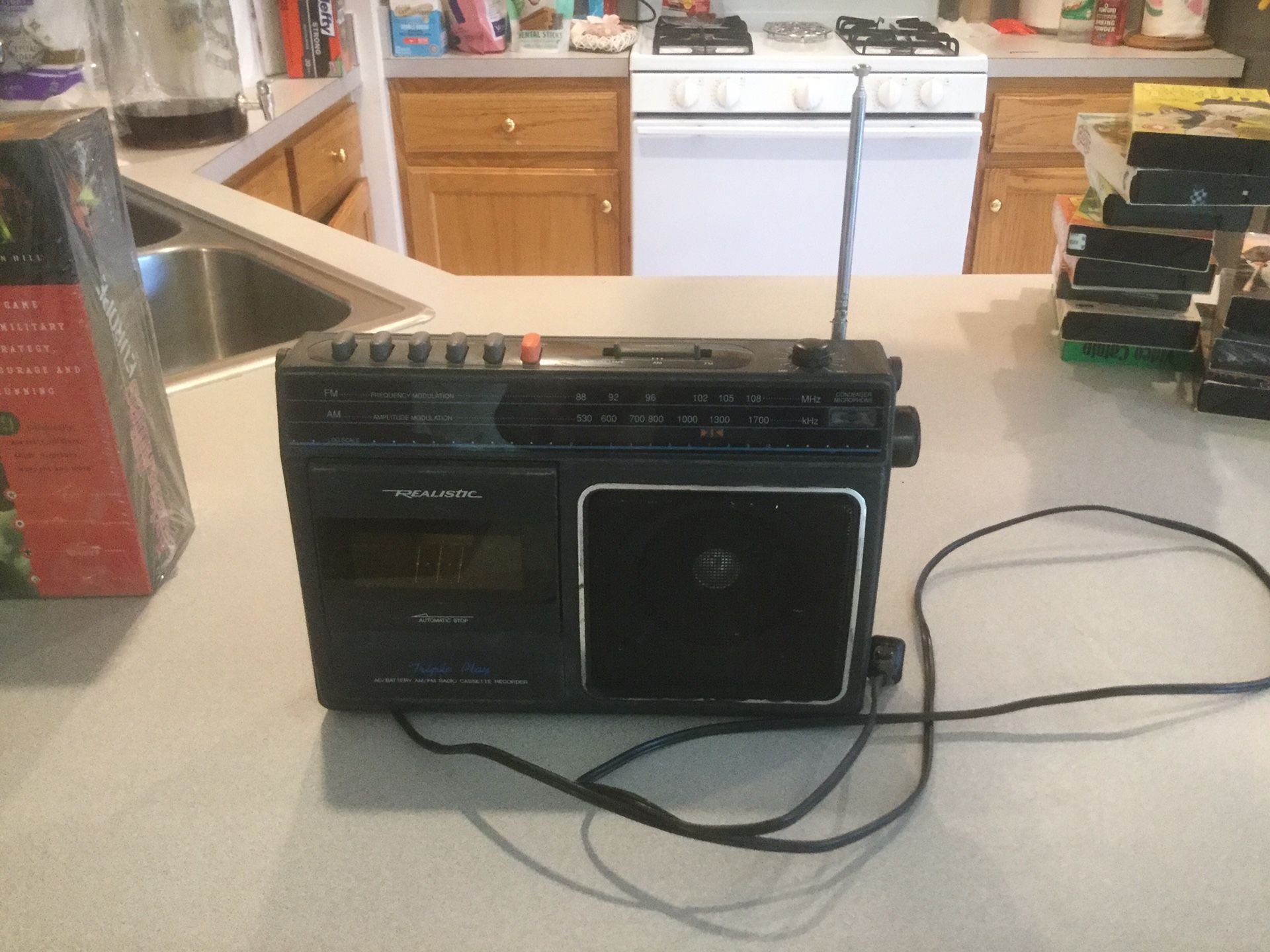 Cassette tape player and FM / AM Radio