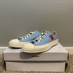 CDG Converse Blue Size 10 (fit 10.5-11)