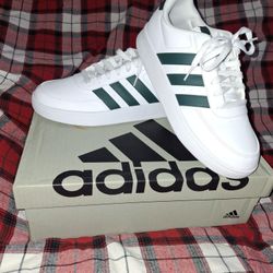 Adidas Breaknet 2.0 Men's Size 9 White/Green Athletic Shoes IG6885 New