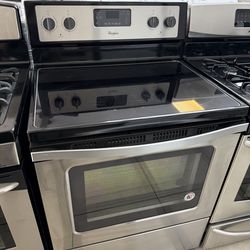 Whirlpool glass top electric stove