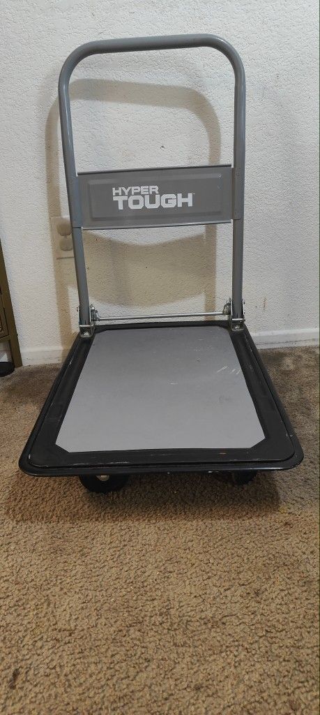 Hyper Tough Rolling CART 300lb 4 Wheeled Utility Moving Dolly Heavy Duty Folding Platform Cart